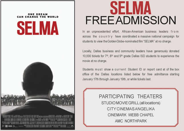 Free viewing of "Selma" to offer unique learning opportunity