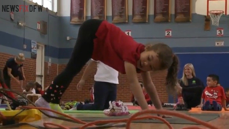 CW 33: Pre-K students get free yoga mats and yoga lesson