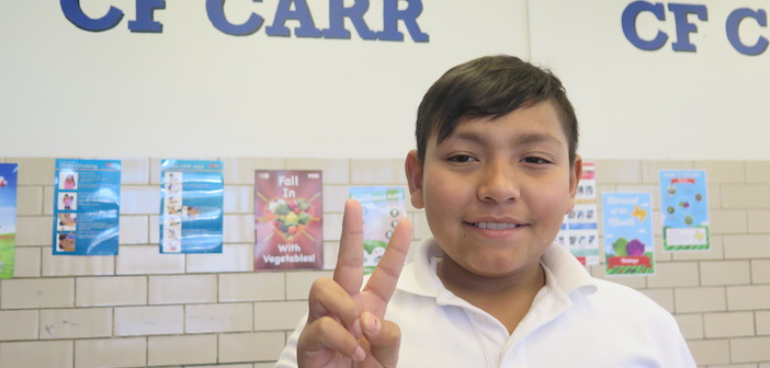 Carr Elementary student overcomes leukemia and inspires fellow students