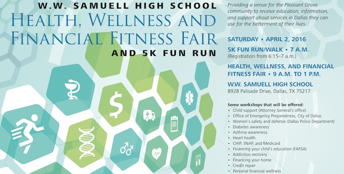 Samuell High School to host health, wellness and financial fitness fair on Saturday