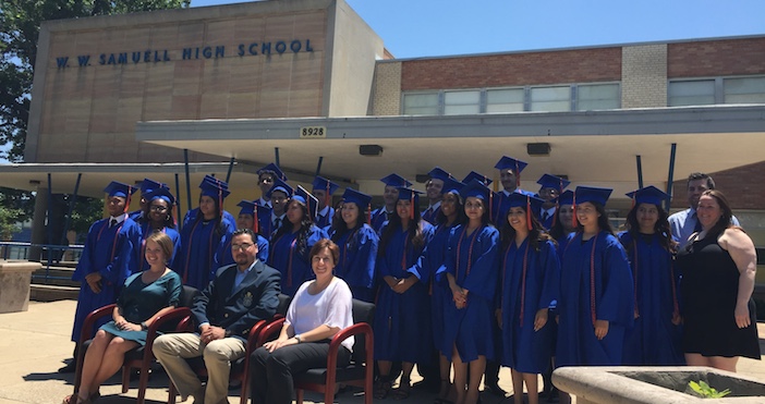 The inaugural graduating class of Samuell ECHS.