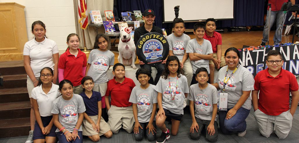 NASCAR driver honors top finishers in Speeding to Read program