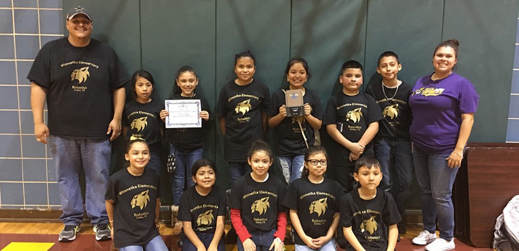 Two Winnetka Elementary robotics teams earn 13 trophies in 4 contests