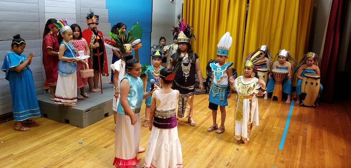 Winnetka Elementary stages play on Mayan Civilization