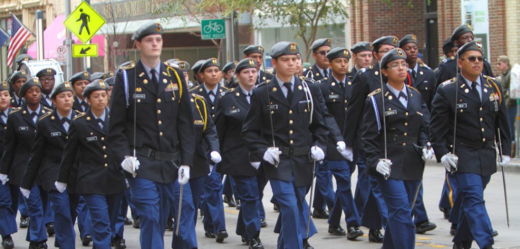 Hundreds of students participate in annual Veterans Day Parade