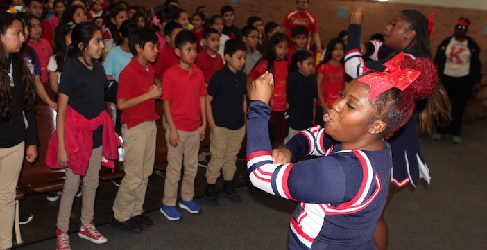 Kimball students inspire nine elementary schools to ace the STAAR test