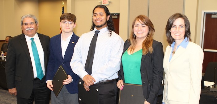 Heroic coach and teacher, outstanding robotics team and student app creators recognized by trustees