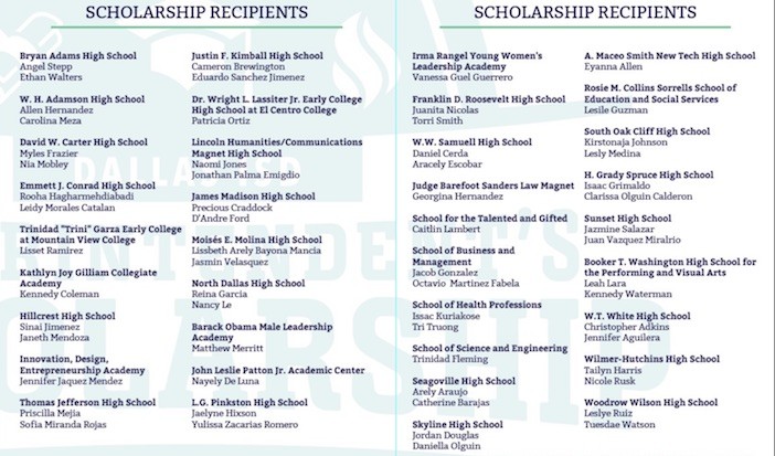 Dallas ISD awards $155,000 in Superintendent&#8217;s Scholarships to 62 graduating seniors
