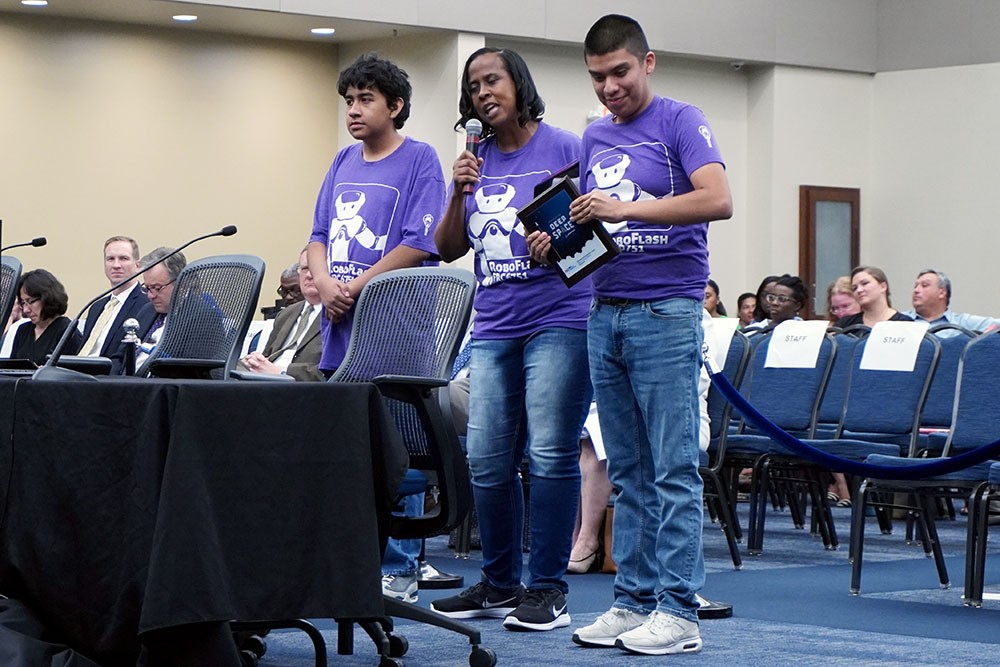 Standing ovation for award-winning robotics team comprised of students with special needs