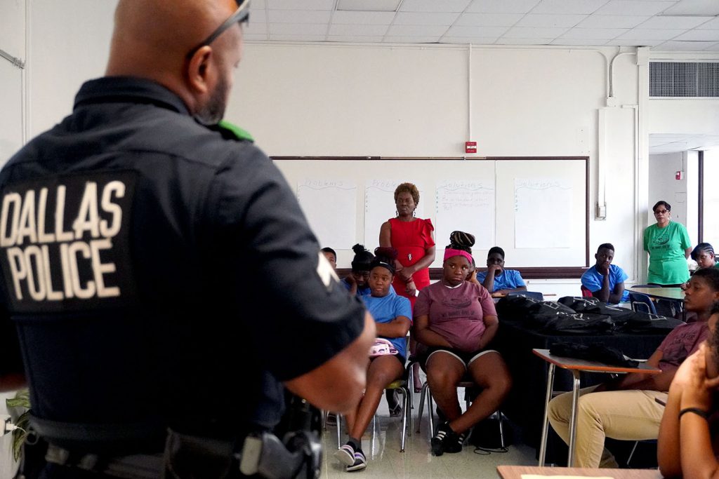 Leadership program fosters positive dialogue between middle school students and police officers