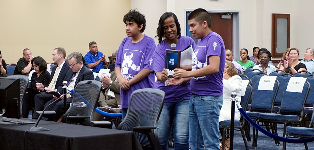 Standing ovation for award-winning robotics team comprised of students with special needs