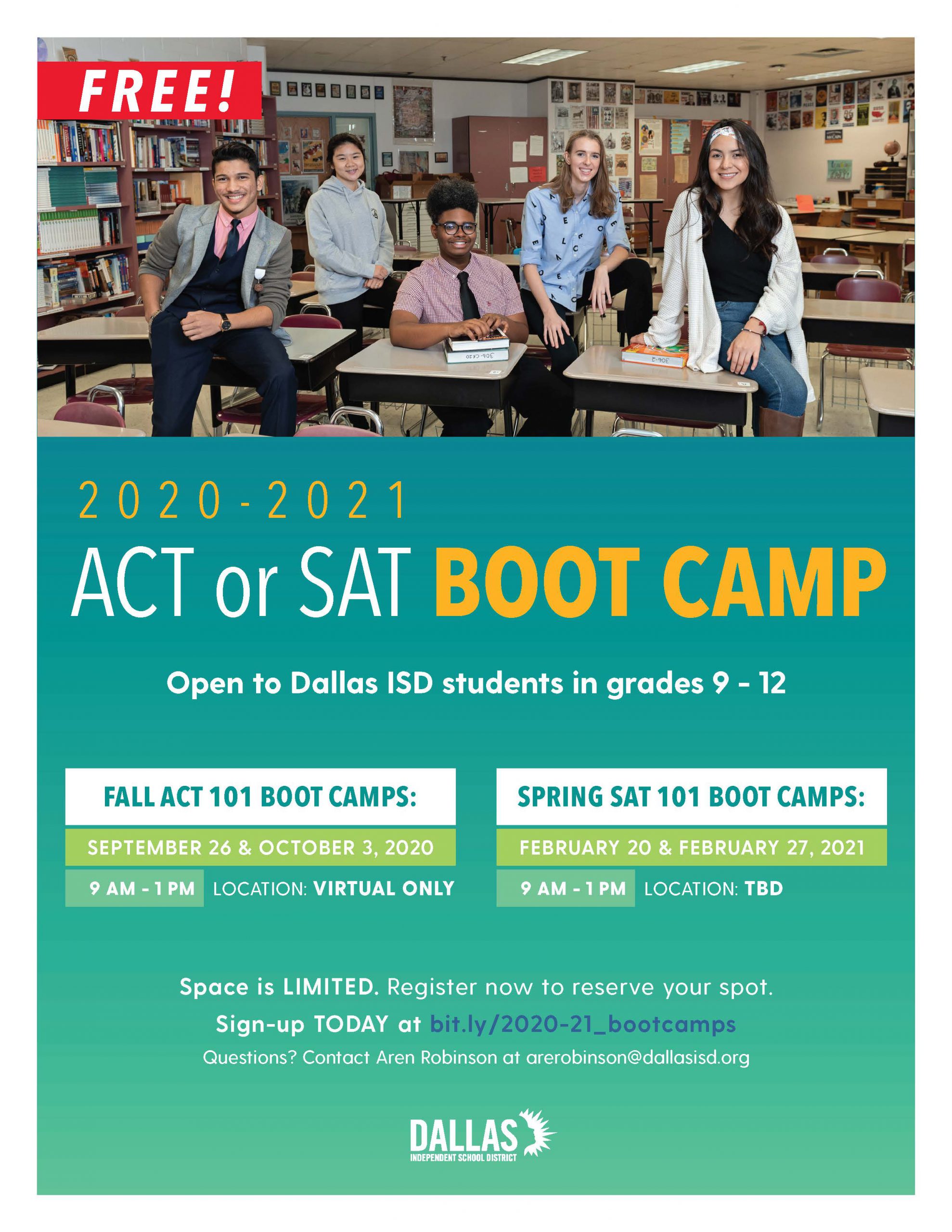 Dallas ISD high school students invited to register for free ACT and SAT boot camps