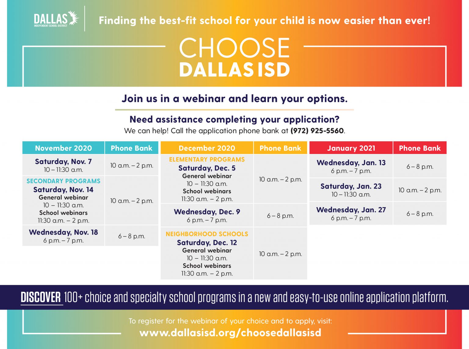Discover Dallas ISD All you need to know about applying for schools