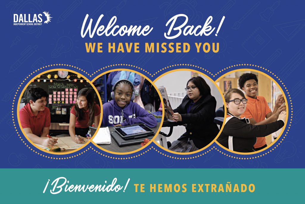 Dallas ISD postcards encourage select students to reengage or reenroll in school