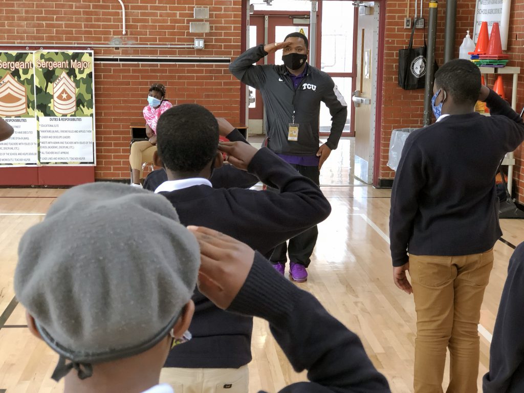 Military-inspired program at Dunbar encourages discipline and accountability among students