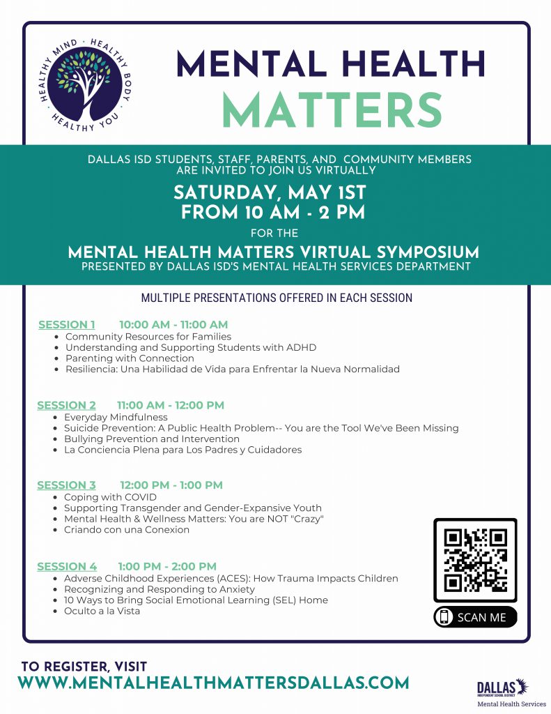 Mental Health Matters Virtual Symposium Flyer