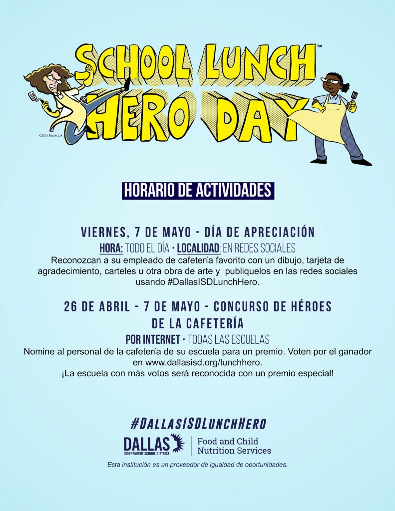 Spanish School Lunch Hero Flye