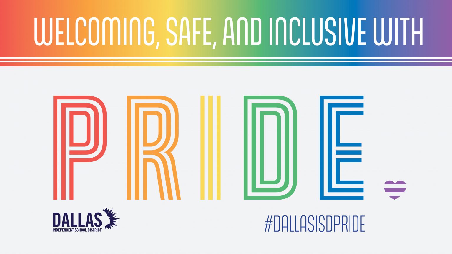 Safe, welcoming and inclusive with PRIDE.