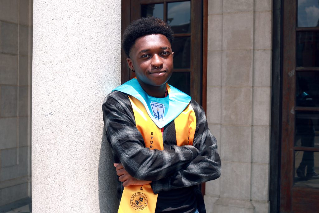 Class VP, Drum Major and track athlete: School involvement reignites hope for a recent grad who struggled with homelessness as a freshman