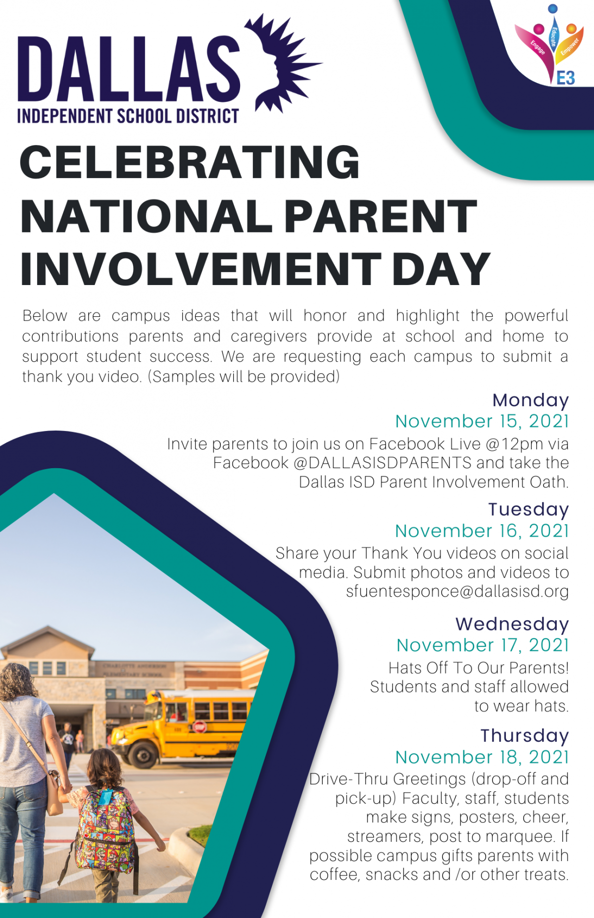 Join us in celebrating National Parent Involvement Day on Nov. 18