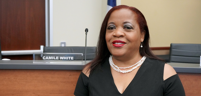 Camile White sworn in to serve on the Dallas ISD Board of Trustees