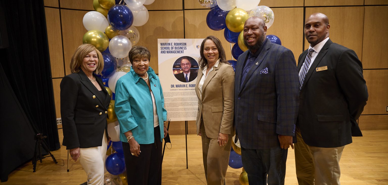 Marvin E. Robinson School of Business and Management held school renaming ceremony