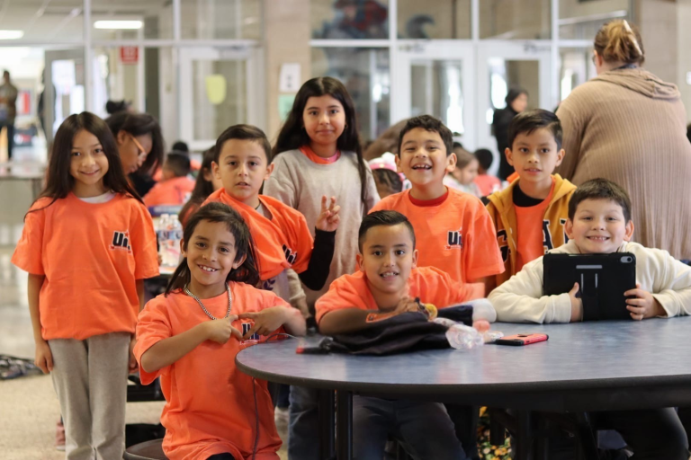 Group of students smiling