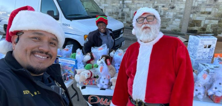 Police officer spreads cheer one toy at a time